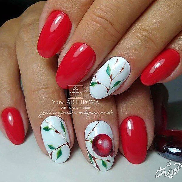 طراحی ناخن انار طرح ناخن یلدایی جدید طرح ناخن شب یلدا ساده طرح ناخن زمستانی طراحی ناخن شب یلدا انار ناخن شب یلدا دخترانه  طرح ناخن کریسمس xvhpd khok hkhv